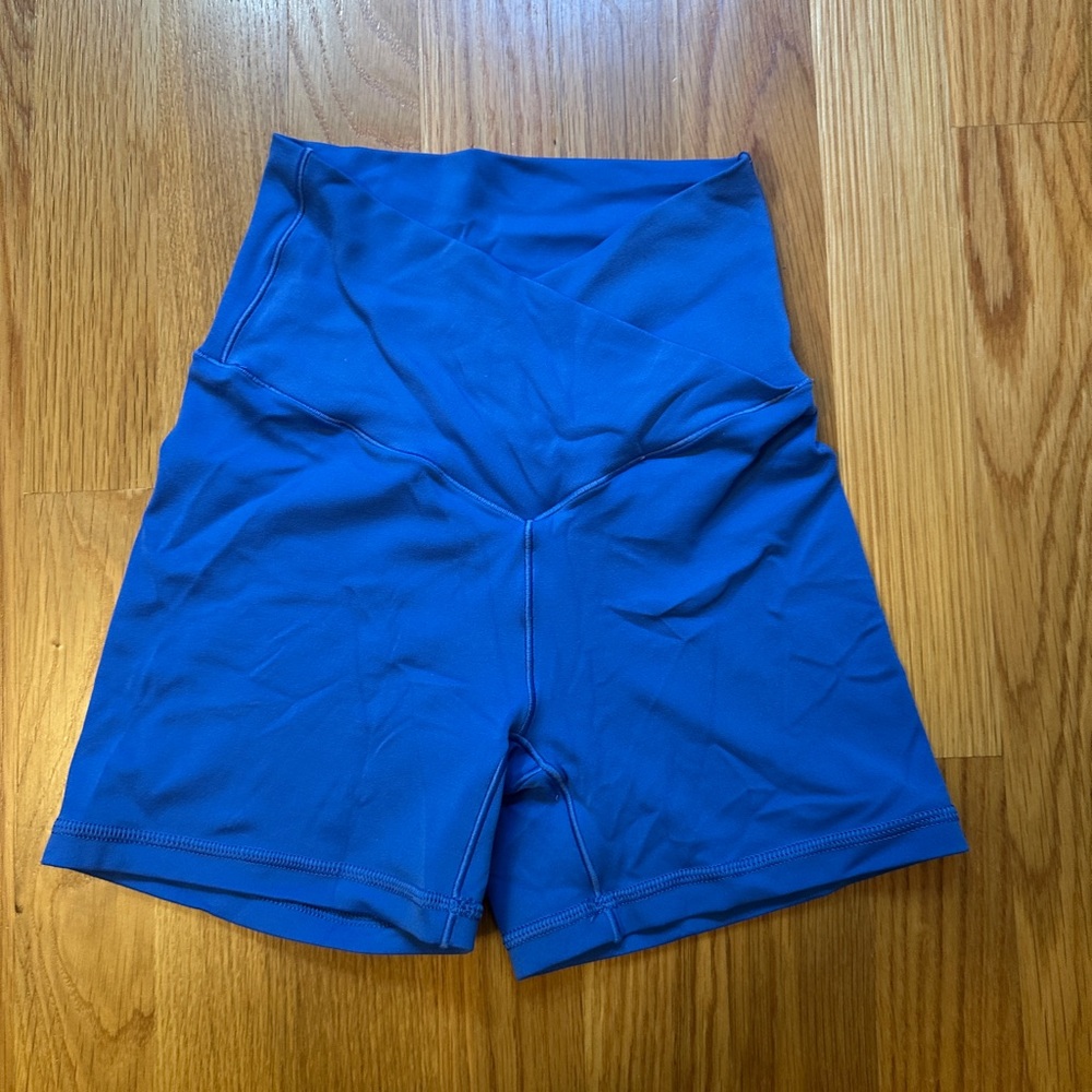 Aerie Crossover Blue Bike Shorts